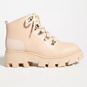 Kelsi Dagger Brooklyn Bronx Leather Lace-Up Boot In Biscotti